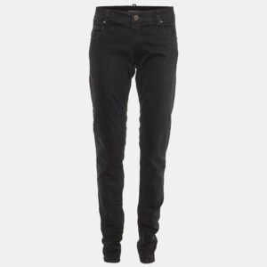 Emporio Armani Black Cotton Slim Fit Jeans M/Waist 34"
