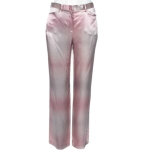 Emporio Armani Pink & Grey Silk Pants M
