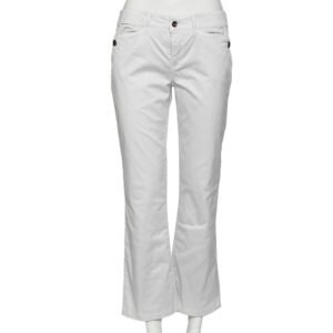 Emporio Armani  White Cotton Regular Fit Pants M