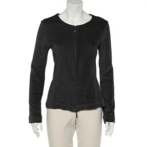 Emporio Armani Grey Terry Zip Front Jacket M