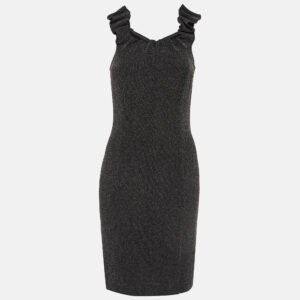 Emporio Armani Black/Grey Knit Mini Dress S