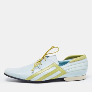 Etro Green/Blue Leather Lace Oxfords Size 39
