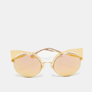 Fendi Gold  FF 0177/S Mirror Ca Eye Sunglasses