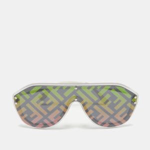Fendi Silver Tone/Grey Mirrored M0039/G/S FF Fabulous Shield Sunglasses