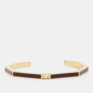 Fendi Baguette Enamel Gold Tone Bracelet