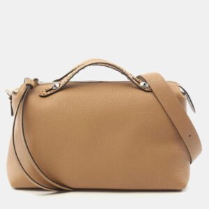 Fendi Brown Leather By The Way Selleria Large Handbag