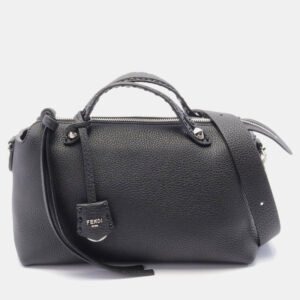 Fendi Black Leather By The Way Selleria Medium Handbag