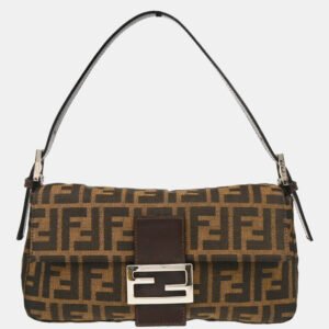 Fendi Brown Zucca Baguette Handbag