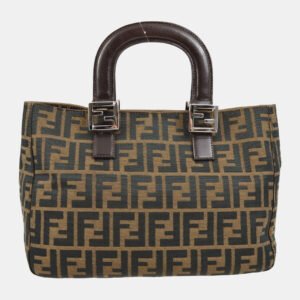 Fendi Brown Zucca Canvas Tote Bag
