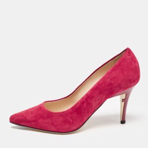 luxury-women-fendi-used-shoes-p1145405-003 Fendi Magenta Pink Suede Pointed Toe Pumps Size 36