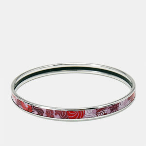 Frey Wille Purple Enamel Silver Tone Ultra Bangle Bracelet