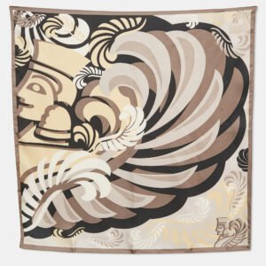 Frey Wille Grey Print Silk Square Scarf