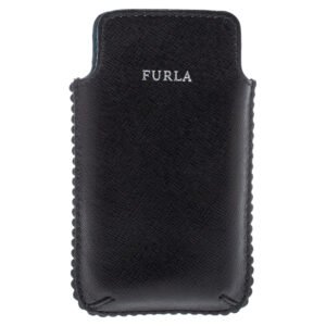 Furla Black Leather Phone Case