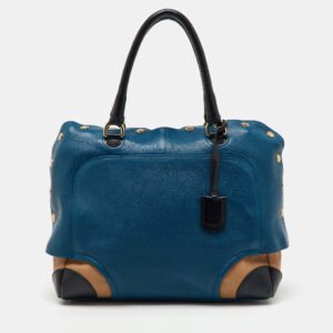 Furla Tri Color Leather Popper Colour Block Satchel