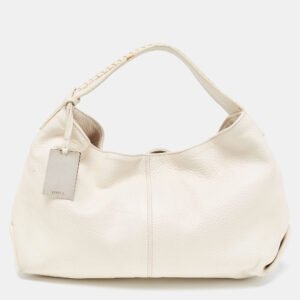 Furla White Leather Elisabeth Hobo