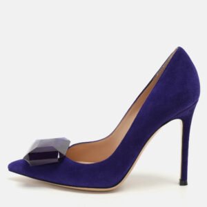 Gianvito Rossi Purple Suede Jaipur Pumps Size 36