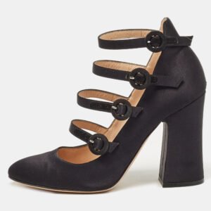 Gianvito Rossi Black Suede Strappy Pumps Size 38