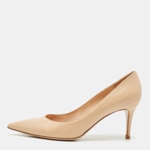 Gianvito Rossi Beige Leather Gianvito Pumps Size 40