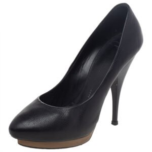 Giuseppe Zanotti Black Leather Platform Pumps Size 37.5