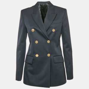 Givenchy Navy Blue Wool Gabardine Double Breasted Blazer M