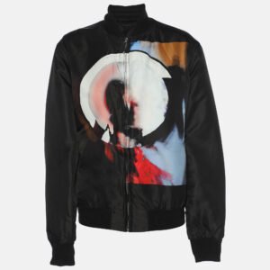 Givenchy Black Nylon Printed Bomber Jacket XS