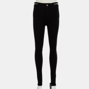 Givenchy Black Knit Zip Detail Leggings M