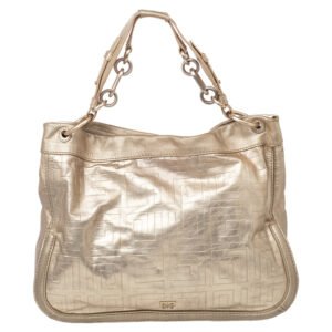 Givenchy Gold Monogram  Leather Hobo