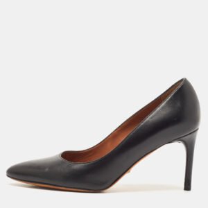luxury-women-givenchy-used-shoes-p1139739-001 Givenchy Black Leather Pointed Toe Pumps Size 36