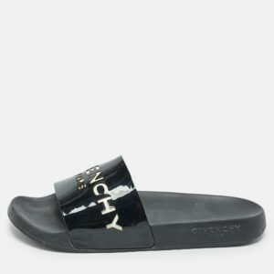 Givenchy Black Leather Pool Slides Size 39