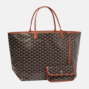 Goyard Black & Tan Goyardine Coated Canvas and Leather Saint Louis GM Tote Bag