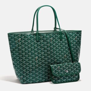Goyard Green Goyardine Coated Canvas and Leather Saint Louis PM Tote Bag