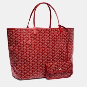 Goyard Red Goyardine Coated Canvas and Leather Saint Louis GM Tote Bag
