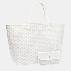 Goyard White Goyardine Coated Canvas and Leather Saint Louis GM Tote Bag