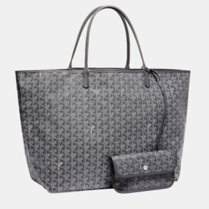 Goyard Grey Goyardine Coated Canvas and Leather Saint Louis GM Tote Bag
