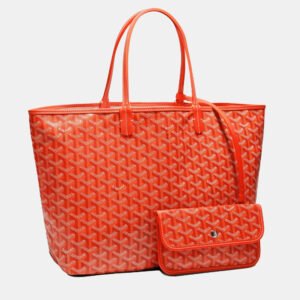 Goyard Orange Goyardine Coated Canvas and Leather Saint Louis PM Tote Bag