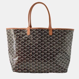 Goyard Gray Pvc Coated Canvas Leather Saint Louis PM Tote Bag