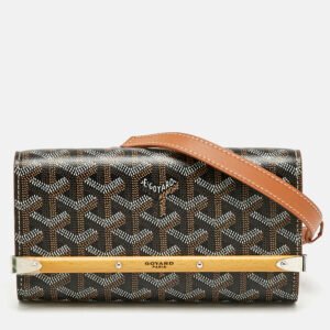Goyard Brown Goyardine Coated Canvas and Leather Mini Monte Carlo Case