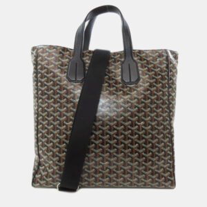 Goyard Brown Coated Canvas Voltaire Tote Bag