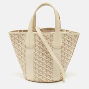 Goyard Light Beige Goyardine Coated Canvas Belharra PM Tote