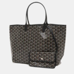 Goyard Black Canvas and Leather Saint Louis PM Tote Bag