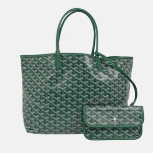 Goyard St.Louis Green Goyardine PM Tote Bag