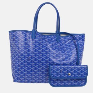 Goyard St.Louis PM Blue Goyardine Tote Bag