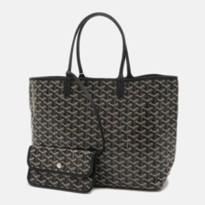 Goyard Saint Louis PM Goyardine Canvas Black Tote Bag