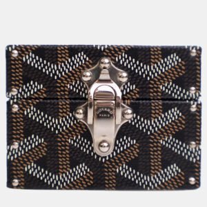 Goyard Black Coated Canvas Goyardine Regence Trunk