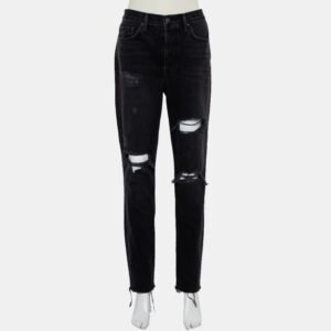Grlfrnd Black Denim Distressed Skinny Karolina Jeans M