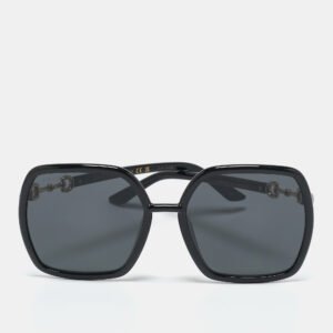 Gucci Black GG0890SA Horsebit Oversized Sunglasses