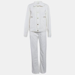 Gucci White Denim Jacket and Jeans Set L Waist 34"
