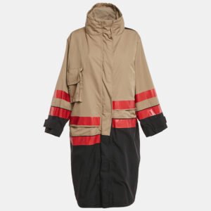 gucci brown technical cotton the hacker project coat xs