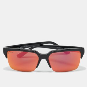 Gucci Black/Green Orange Mirrored GG3710S Half Rim Sunglasses