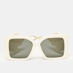 Gucci Cream Black Oversized Leaf GG0535S Sunglasses